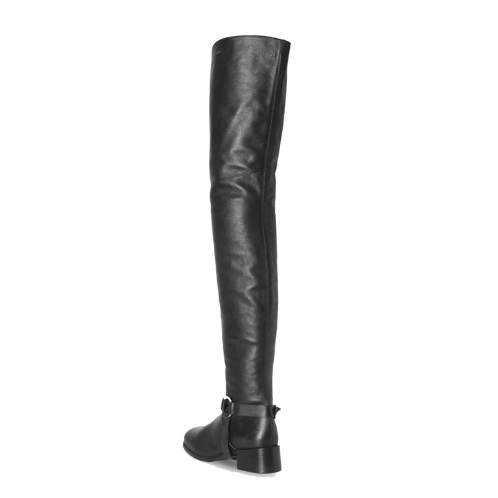 Biker thigh highs (model 105) leather black