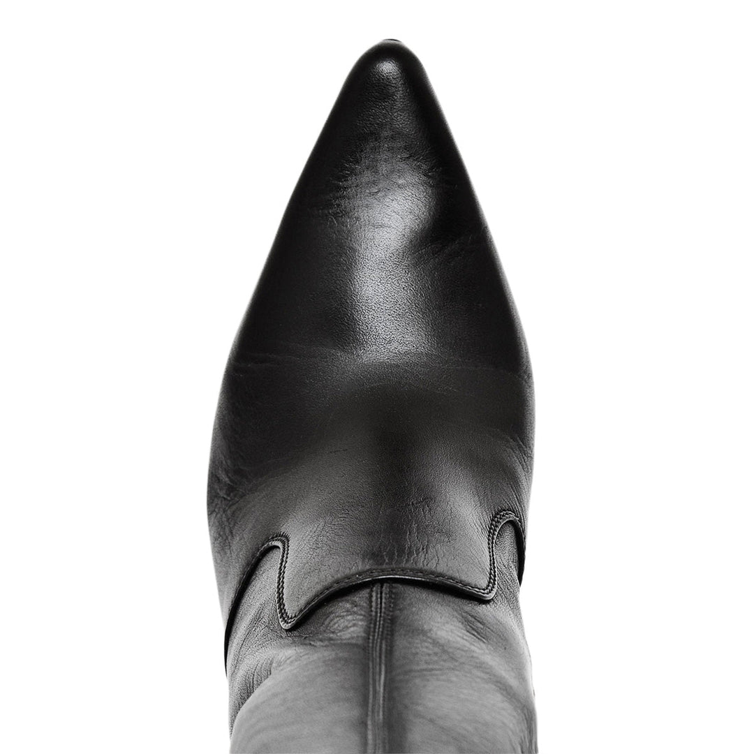 Super long high heel boots (model 106) suede light grey
