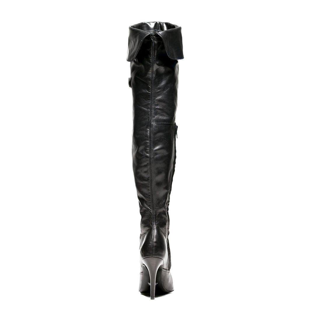 Classic over-the-knee boots flip top (model 111) leather ivory