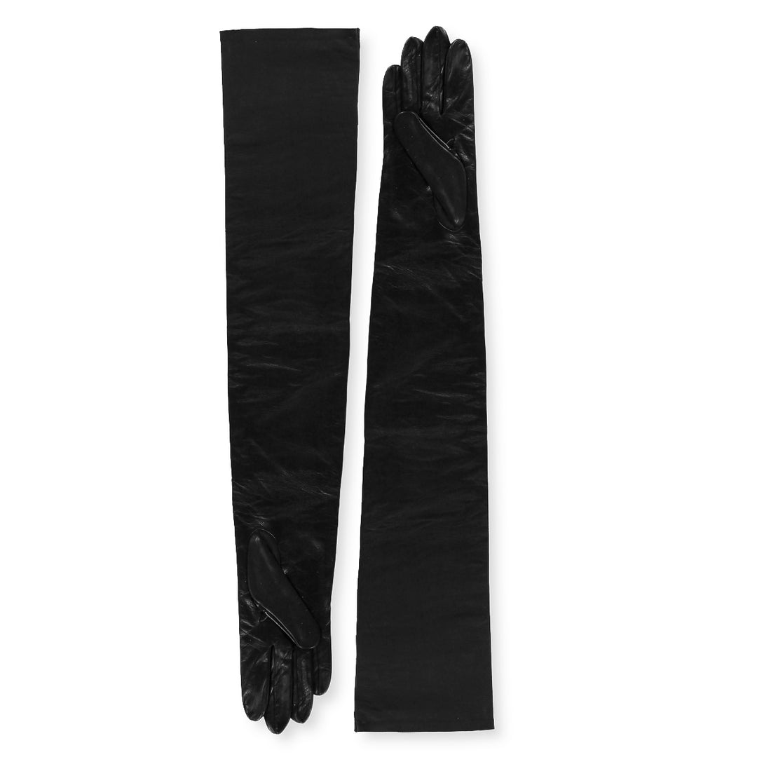 Extra long opera gloves (model 201) leather black