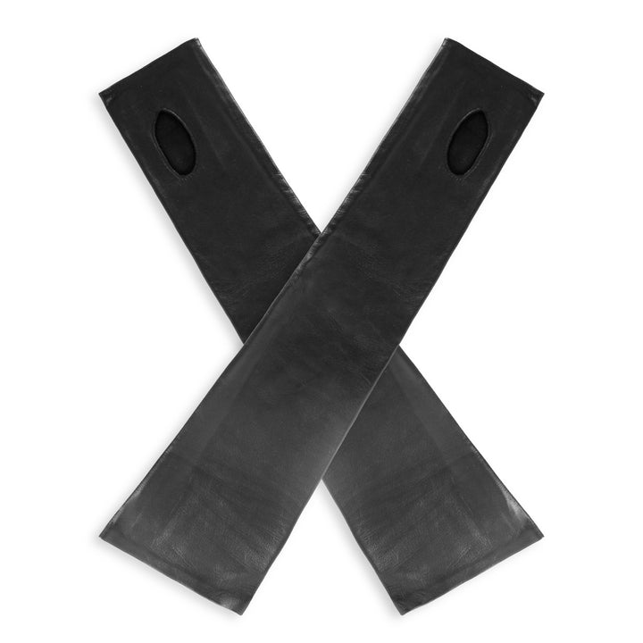 Lange Armstulpen aus Leder (Modell 217) Leder schwarz