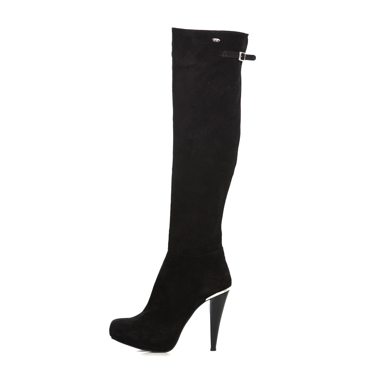 Black comfort suedette platform shoe boots best sale