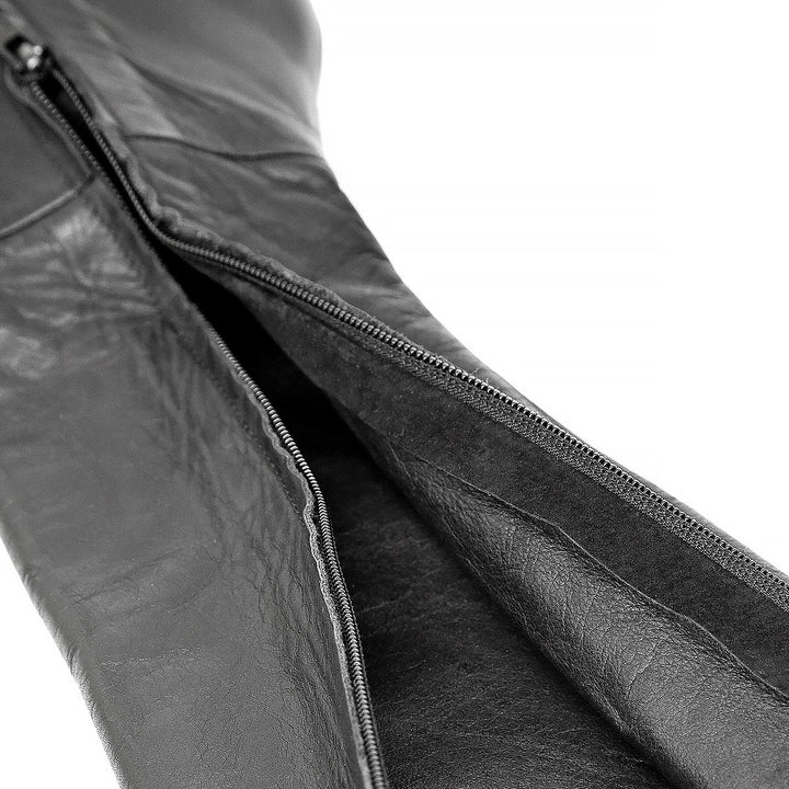 Super long boots with platform (model 318) leather black