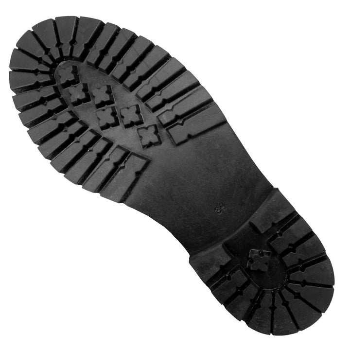 Kniehoher Lederstiefel mit Profilsohle (Modell 409) Leder schwarz