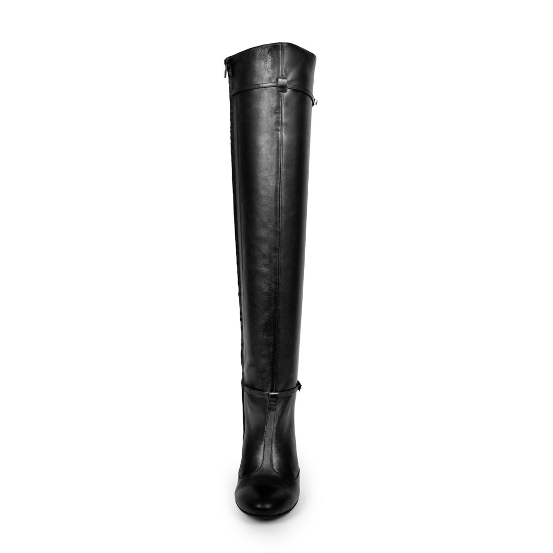 Over-the-knee boots Mary Jane style (model 418) leather ivory