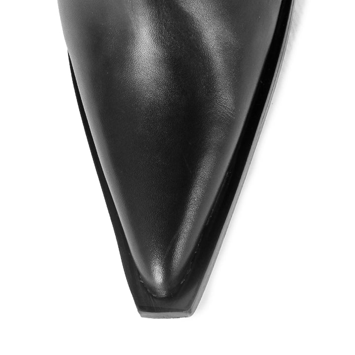 Cowboystiefel schenkelhoch (Modell 612) Leder schwarz