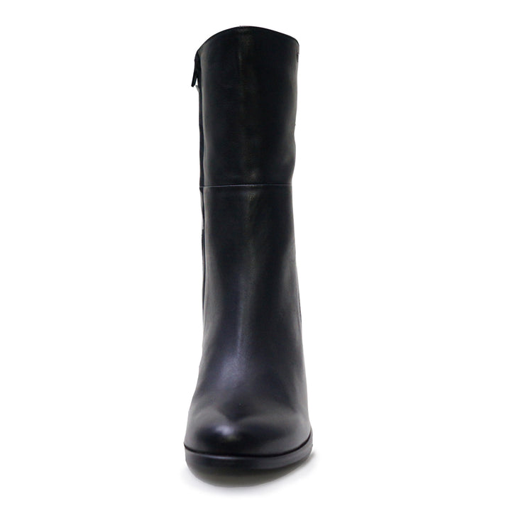 Stiefelette mit breitem Absatz (Modell 802) Leder schwarz