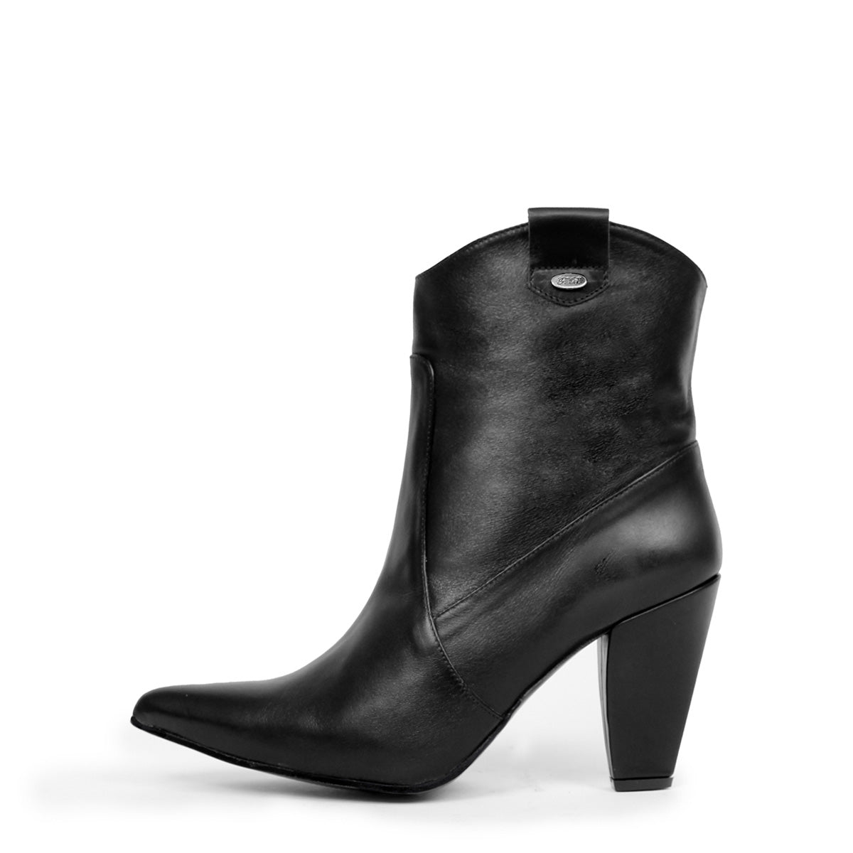 Western style ankle boots model 812 black leather