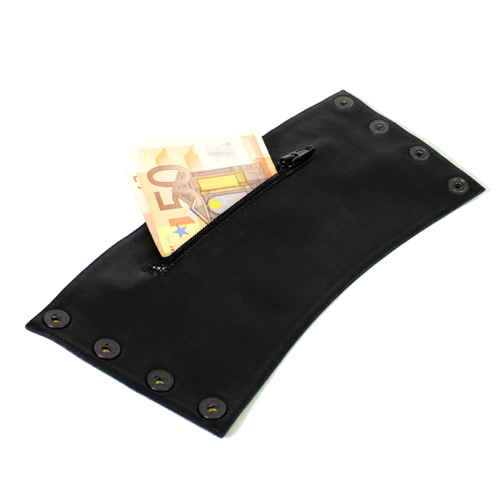 Long leather cuff wallet