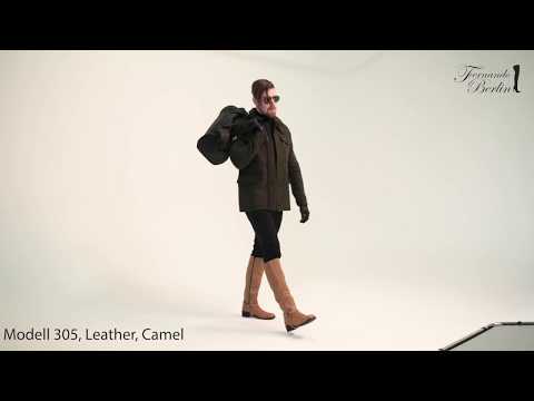 Biker boots knee high men (model 305) leather camel